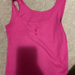 A tank top from shein hot pink buttons